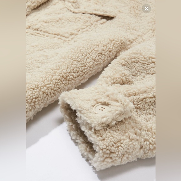 NWT - American Eagle - AE Sherpa Trucker Jacket - Cream - Large - Picture 3 of 6